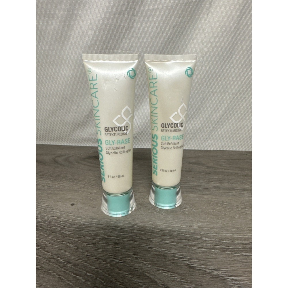 Serious Skincare Gly-Rase Glycolic Rolling Gel skincare 2‎ pack 2oz Brand New